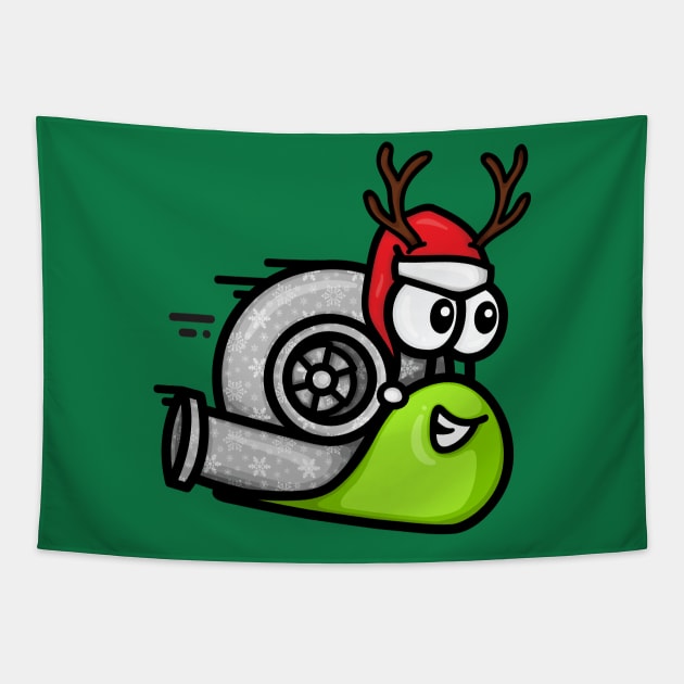 Turbo Snail - Dasher (winter) Tapestry by hoddynoddy