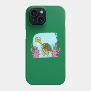 Hand Drawn Sea Turtle Cartoon Phone Case