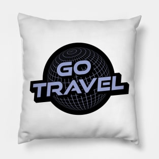 Go Travel Retro Y2K Wanderlust Graphic Pillow