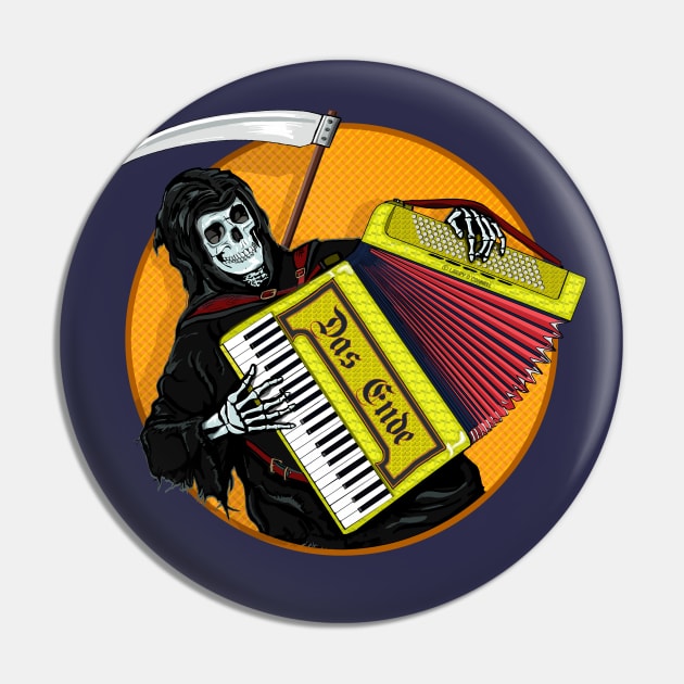 Death Plays an Obnoxious Accordian Pin by FanboyMuseum