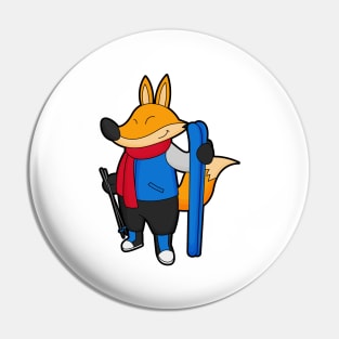 Fox as Skier with Ski Pin