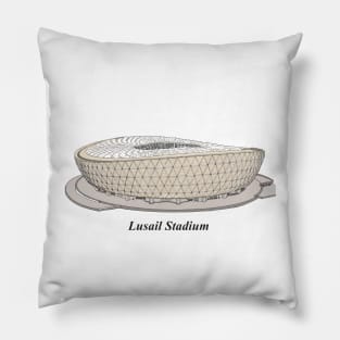 Sketching Stadium in Qatar Pillow