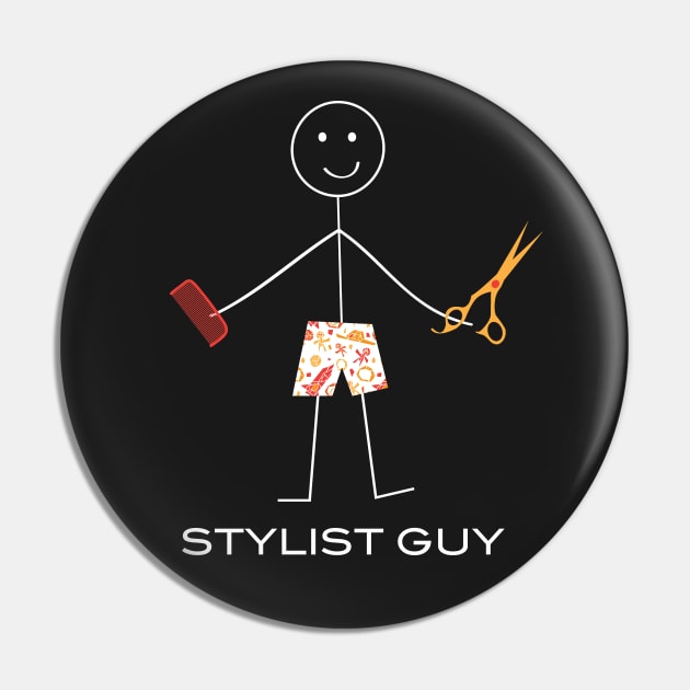 Funny Mens Stylist Guy Pin by whyitsme
