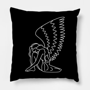 Woman With Wings Art Pillow