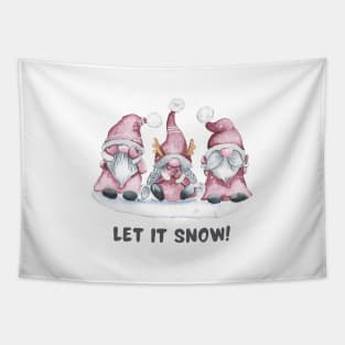 Let It Snow Gnome Design Tapestry