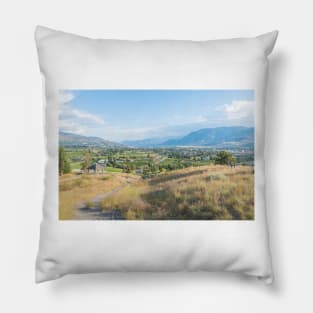 Panoramic View of Penticton in Summer Pillow