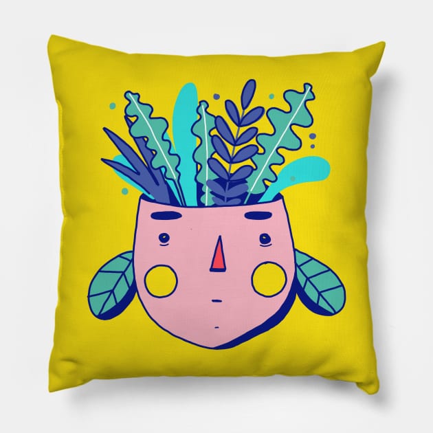 Plants Mindset Pillow by GiuliaM