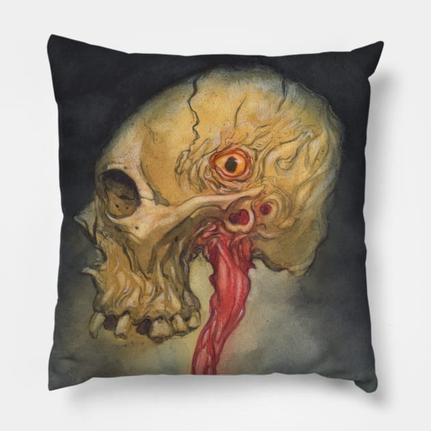 The Living Skull Pillow by VinceLocke