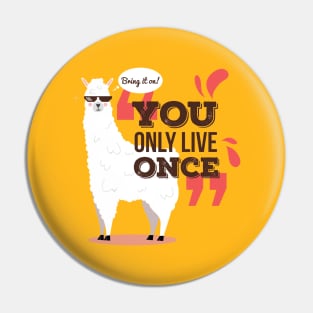 You Only Live Once Pin