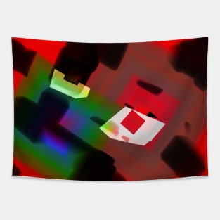 red black abstract texture design Tapestry