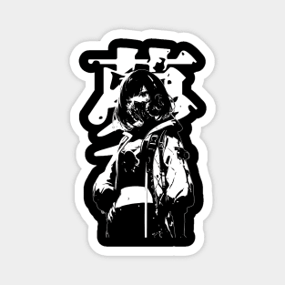 Cyberpunk Yakuza Japanese Streetwear Cyborg Girl Magnet