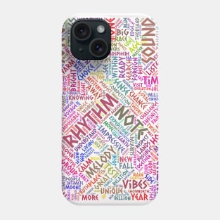 Melody Music Orchestra Silhouette Shape Text Word Cloud Phone Case