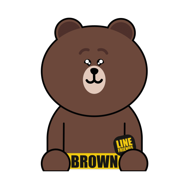 LINE Friends brown bear by Willy0612