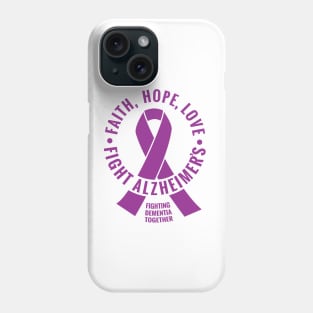 Alzheimer's Awareness T-shirt. Fight Alzheimer's Ribbon Phone Case