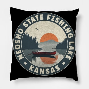 Neosho State Fishing Lake Kansas Sunset Pillow