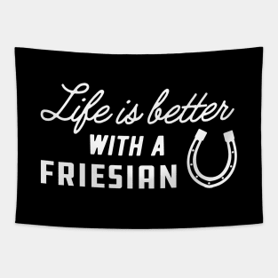 Friesian Horse - Life is better with friesian Tapestry