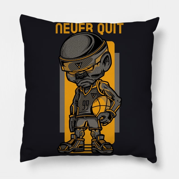 NEVER QUIT Pillow by 706 DRIP