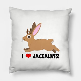 I Love Jackalopes! Pillow