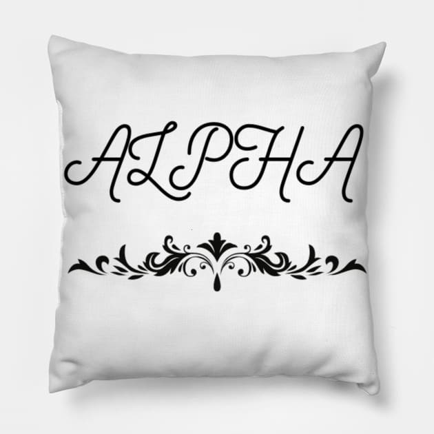 ALPHA Pillow by EDDY@TEEPUBLIC