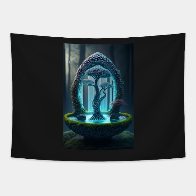 Tranquil Water Garden Tapestry by Jades-Corner