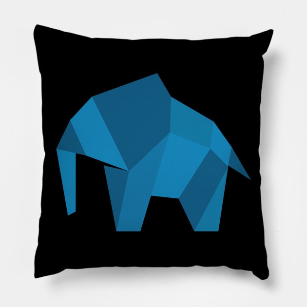 origami elephant Pillow by FromBerlinGift