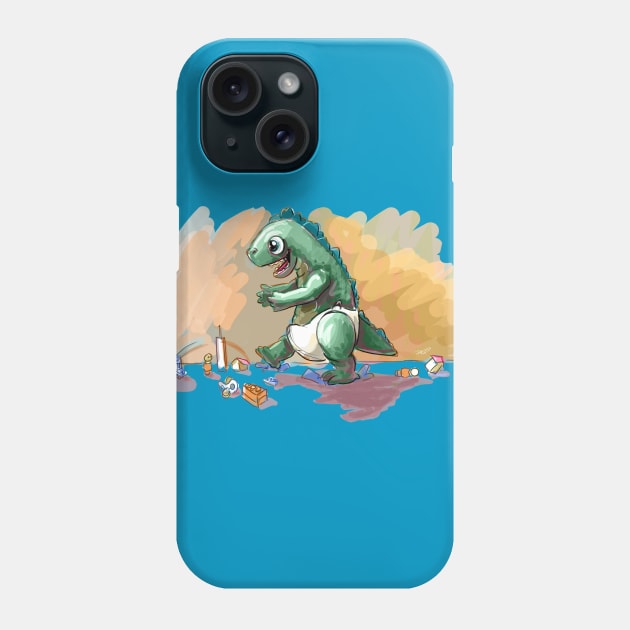 Babyzilla! Phone Case by Dustin Resch