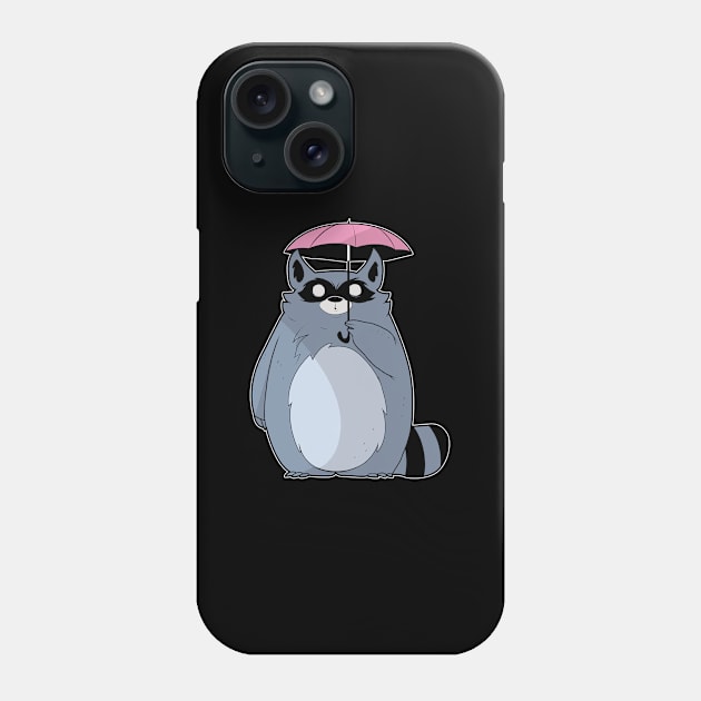 Kawaii Raccoon Phone Case by raccoonbrand