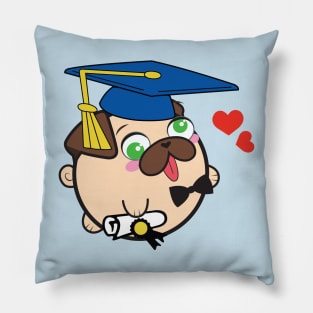 Doopy the Pug Puppy - Graduation Pillow