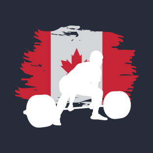 Canada Flag Deadlift - Powerlifting T-Shirt