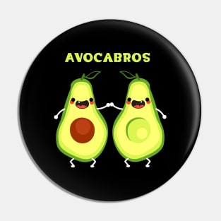 Avocabros on black Pin