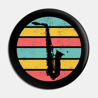 Saxophone Vintage Distressed Pin