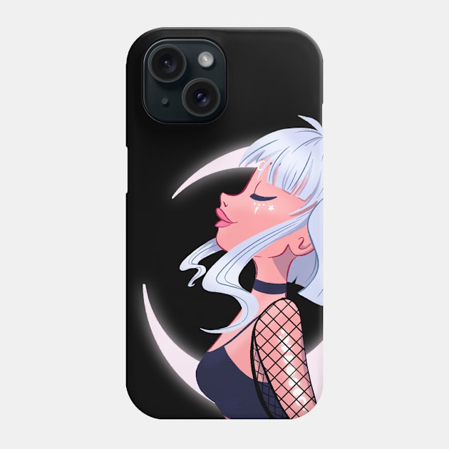 Moon girl Phone Case by Krismilla 