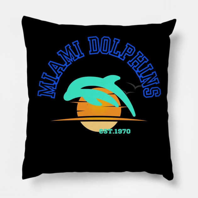 Miami Dolphins Pillow by Benjamin Customs