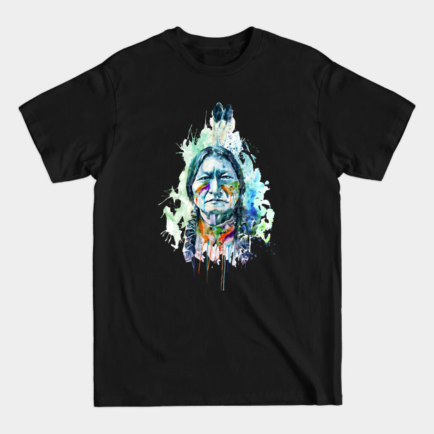 Discover Sitting Bull New Portrait - Sitting Bull Watercolor - T-Shirt