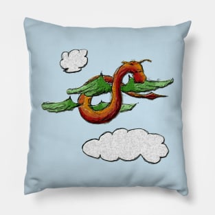 Flying Chinese Dragon Pillow