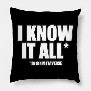 I know it all in the METAVERSE Pillow