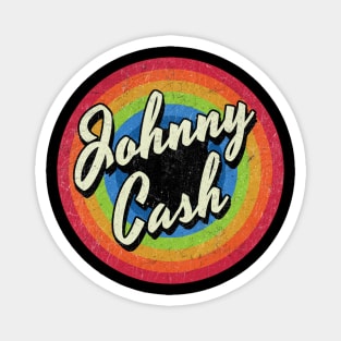 Vintage Style circle - Johnny cash Magnet