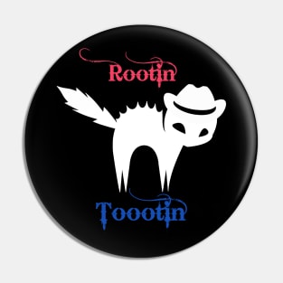 Rootin tootin angry cat cowboy Pin