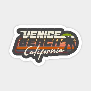 Venice Beach California vintage sunset retro 80s eighties solid Magnet