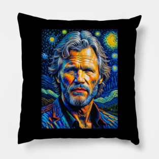 Kris Kristofferson in starry night Pillow