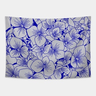 Cobalt Hydrangea Tapestry