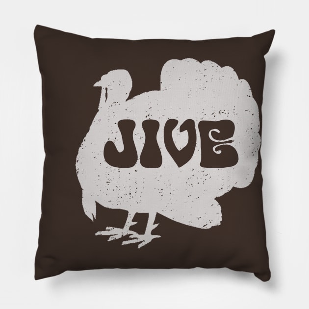 Funny Thanksgiving Jive Turkey Pillow by Bigfinz