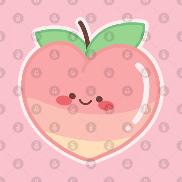 Kawaii Cute Peach by NumbleRay