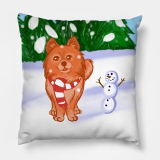 Snow Puppy Pillow