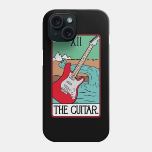 Guitar Tarot Card Funny - Rock and Roll Vintage Jazz Guitarist Phone Case