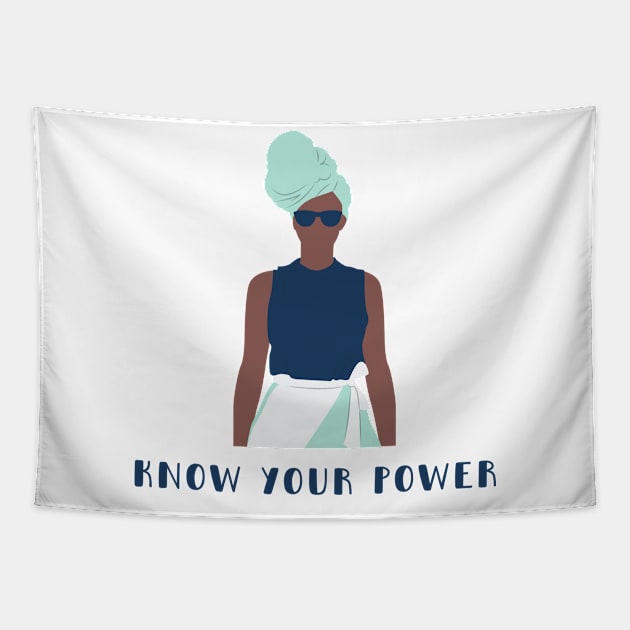 Know your Power feminist female women girls future is female resist strong Tapestry by From Mars