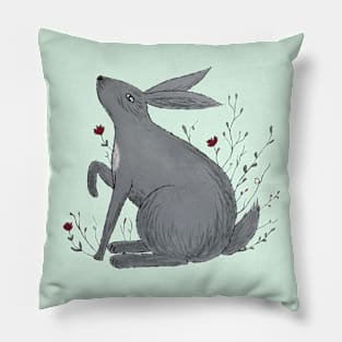 Grey Hare Pillow