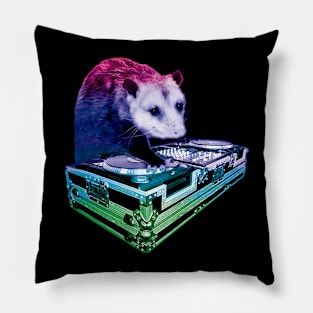 Emotional Opossum Rainbow DJ Pillow