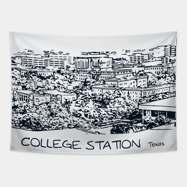 College Station Texas Tapestry by Lakeric