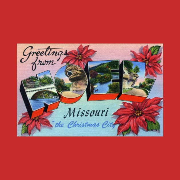 Greetings from Noel Missouri - Vintage Large Letter Postcard by Naves